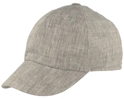 Unifarbene Baseball Cap aus 100% Leinen von Hut-Breiter in blau