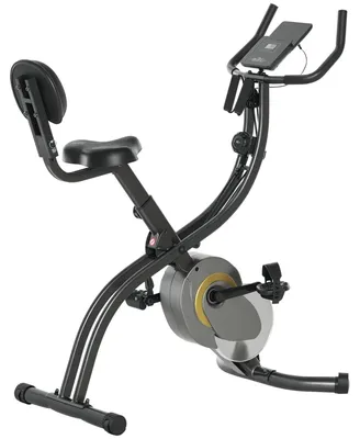 Produktbild von Fahrradtrainer - X-Bike 2-in-1 - Klappbar - Mit Display - Widerstandsverstellung - Trainingsbänder für Arme - Cardio-Training - Mehrfarbig
