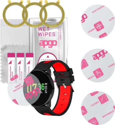 Produktbild von apgo 3 Stück Schutzglas, klar, kompatibel mit Garett Sport 14 Smartwatch, Hybrid 8H, Ersatz für Hartglas, Displayschutzglas, Bildschirmschutz, Displayschutz, kratzfest