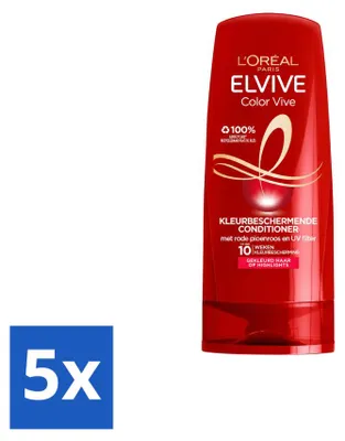 Productafbeelding van 5 x L'Oréal Elvive Color Vive conditioner voor gekleurd haar, 200 ml - Voordeelverpakking - 5 stuks