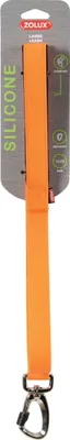 Image de ZOLUX Laisse silicone 25mm orange, 1,2m poignée néoprène