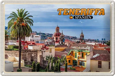 Produktbild von Blechschild Reise 30x20cm Teneriffa Spanien La Orotava Meer Urlaub
