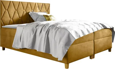 Produktbild von MIRJAN24 Boxspringbett Inez, Doppelbett mit zwei Bettkästen für die Bettwäsche, Hauptmatratze und Topper, Kopfteil (Fresh 37, Größe: 140x200 cm)