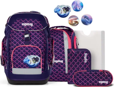 Produktbild von Ergobag Maxi PerlentauchBär Color Flash Schulrucksack 6tlg.