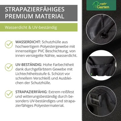 Produktbild von Premium Schutzhülle für Gasgrill Rechteckig, Größe:132 x 66 x 117 cm
