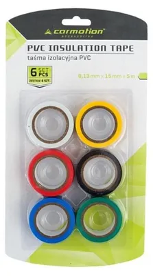 Produktbild von 6-teiliges Isolierband-Set in verschiedenen Farben, 15 mm x 5 m, Carmotion