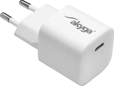 Produktbild von Akyga USB C Ladegerät 25W USB-C Netzteil GaN Schnellladegerät für iPhone Samsung