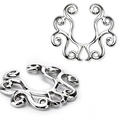 Produktbild von Fake Brustwarzenpiercing zum Klemmen „Clip-On“