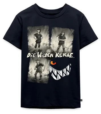 Produktbild von Spreadshirt Die Wilden Kerle Quartett Vintage Kinder Premium T-Shirt, 110/116 (4 Jahre), Navy