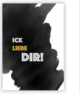 Produktbild von Coole Berliner Liebeskarte: Ick liebe Dir