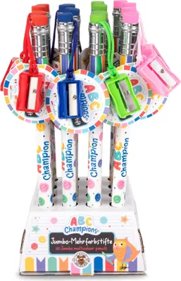 Obrázok produktu pre Ołówek Jumbo z temperówką i gumką 26 cm 1 szt. mix