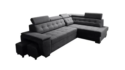 Obrázek produktu pro Pohovka 277 cm černá pravá Kongo RBN15