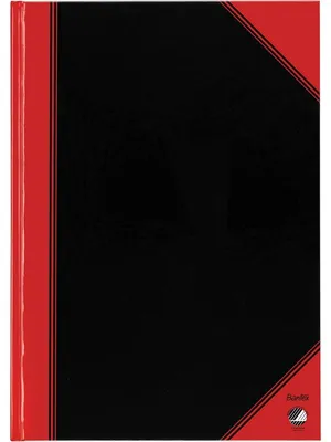 Produktbild von Bantex - Notizbuch schwarz/rot A4-Linie 70gr 96 Blatt