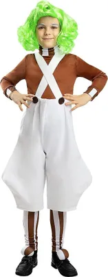 Produktbild von Oompa Loompa Kostüm für Kinder Kindergröße: 122-134