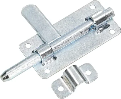 Immagine prodotto di KOTARBAU® Bullone per porta 150 mm piatto diritto zincato bloccaggio argento universale