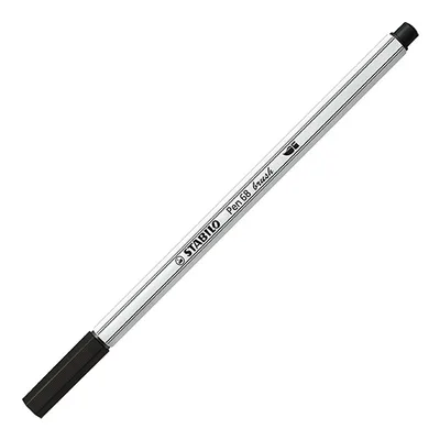 Produktbild von Premium-Filzstift mit Pinselspitze für variable Strichstärken - STABILO Pen 68 brush - Einzelstift - schwarz