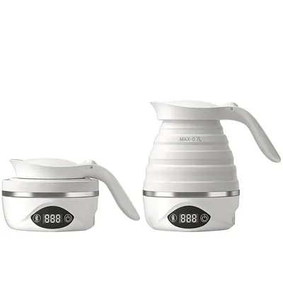 Produktbild von Faltbarer Reise-Wasserkocher,Mini-Elektrowasserkocher aus BPA-freiem Silikon,850 W,90–240 V Dualspannung,ideal zum Wasserkochen,Tee-&Kaffeezubereitung