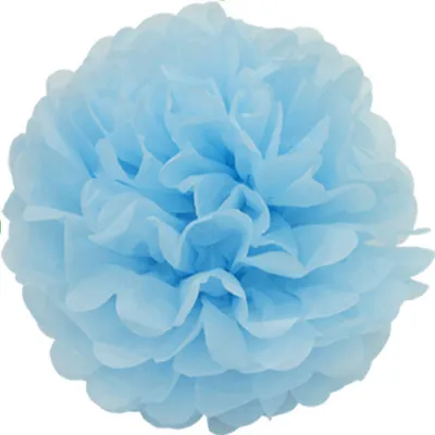 hellblau Papier Pompons