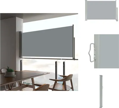 Immagine prodotto di vidaXL Tenda laterale estensibile 60×300 cm grigio - Ombrelloni e tende da sole