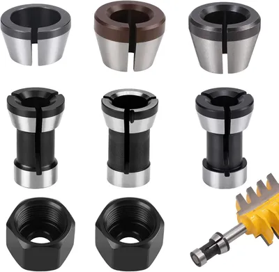 Produktbild von Klemtang Set für Oberfräsen, 6/6,35/8 mm, 8-teilig, für Gravurmaschinen