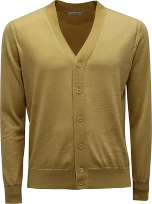 Obrázek produktu pro M8016 Cardigan Uomo Paolo Pecora Man Vlněný Svetr Žlutý