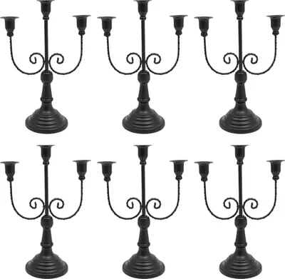 Image de 6x Chandelier de table Chandelier noir