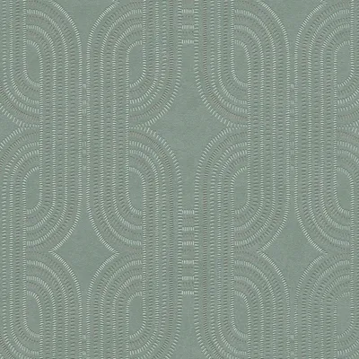 Image de Profhome 399375-GU Papier peint rétro graphique et des accents métalliques bleu vert 5,33 m2