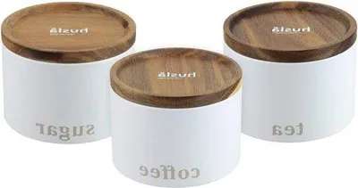 Image de Ensemble de cuisine en bois d'acacia blanc