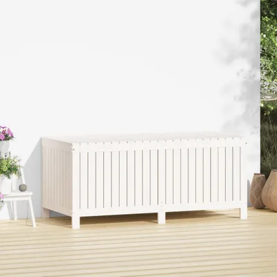 Produktbild von "im Angebot" Gartentruhe - Auflagenbox - Holztruhe - Weiß 147x68x64 cm Massivholz Kiefer - Gartenboxen CC22030