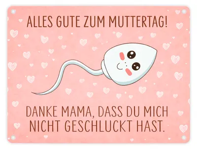 Produktbild von Danke Mama, dass du mich nicht geschluckt hast Metallschild in 15x20 cm zum