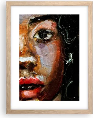 Produktbild von Gerahmtes Poster - Rahmen in heller Eiche - Pastos Porträt afrikanisch - 30x40 cm - Wand Bild - Wanddeko - Wandbilder - Kunstposter - Wandposter - Bilderrahmen - Bilder - Kunstdruck - P2NPA30x40-4674