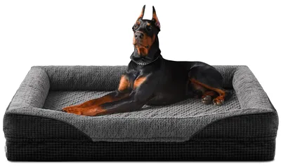 Imagen del producto de Cama ortopédica para perros, con espuma viscoelástica, de 122x89x19 cm, con funda extraíble y lavable, ideal para perros grandes