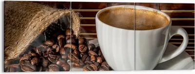 Produktbild von Bild auf Leinwand - Leinwandbild - Aroma Kaffee Getreide - 150x50cm - Wand Bild - Wanddeko - Leinwanddruck - Bilder - Kunstdruck - Wanddekoration - Leinwand bilder - Wandkunst - CA150x50-2382