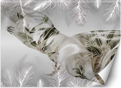 Produktbild von Vlies fototapete Palmenblätter tropische Abstraktion 250x175 cm Feeby Beige inkl. Kleber einfache Montage