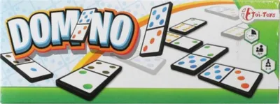 Obrázok produktu pre Toi-Toys - Domino game - univerzálna hra s číslami a farbami spoločenská hra rodinná hra mozgová hra