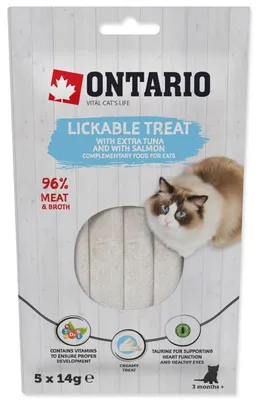 Imagen del producto de Pochoutka Ontario, golosinas para perros con sabor a atún y salmón, 5 unidades de 14g cada una