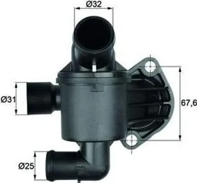Produktbild von MAHLE ORIGINAL Thermostat + Dichtung