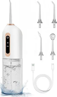 Produktbild von Elektrischer Munddusche, IPX4, 3 Modi, 360° Rotierend, 200 ml, kabellos Zahnreiniger
