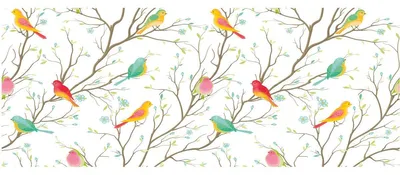 Image de Film anti-regards – OISEAUX DANS LA FORÊT – Autocollant pour fenêtres et portes de douche – 40 x 100 cm