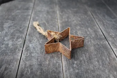 Immagine prodotto di Decorazione per albero di Natale a forma di stella di ruggine