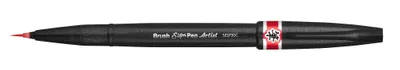 Image de Pentel Arts SESF30C-BX PentelArts Stylo pinceau Sign Pen Artist, rouge
