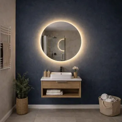 Immagine prodotto di Specchio rotondo 80cm retroilluminato LED touch