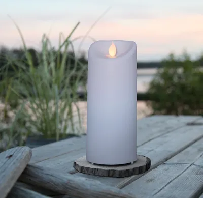 Produktbild von LED Stumpenkerze 'M-Twinkle' - mechanisch bewegte Flamme - H: 17,5cm - Batteriebetrieb - Timer