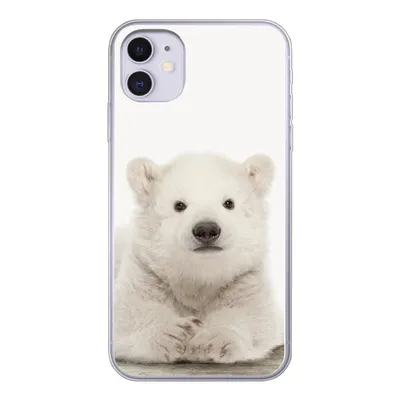 Produktbild von MuchoWow® Handyhülle Schutzhülle Hülle für iPhone 11 Eisbär - Tiere - Kinder - Weiß - Jungen - Mädchen Silikon Softcase Handy Hülle - Handytasche