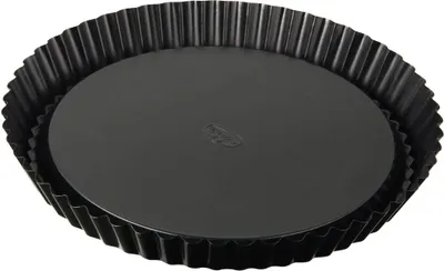 Produktbild von Dr. Oetker Obstkuchenform Ø 28 cm, klassische Backform für köstlichen Tortenboden, Quicheform aus Stahl mit Antihaftbeschichtung