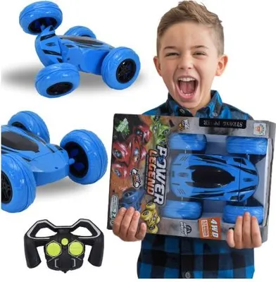 Produktbild von Lolex | Fernbedienbares Auto - Blau - 22 X 8,5 X 29 Cm - Drift-auto - 360-grad-drehungen