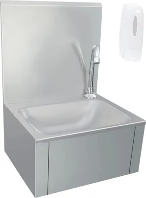 Immagine prodotto di Lavandino con Rubinetto e Dispenser Sapone in Acciaio Inox