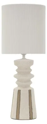 Obrázok produktu pre Stolná lampa Tribal 22,5 x 57 x 22,5 cm železo keramika látka biela béžová hnedá