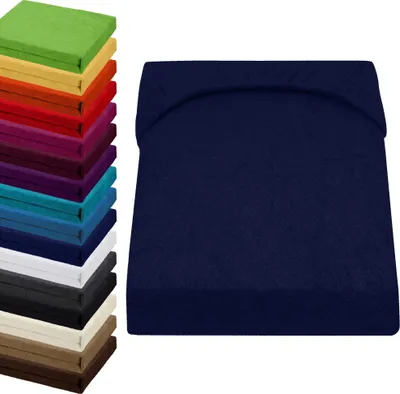 Produktbild von FROTTEE Spannbettlaken 90x200-100x200cm Spannbetttuch, Farbe: Dunkelblau
