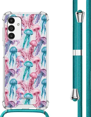 Produktbild von imoshion Design Hülle mit Band Samsung Galaxy A13 (5G) - Jellyfish Watercolor